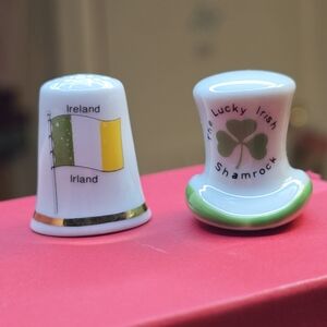 Irish Themed Thimble and Thimble Hat Set Japan